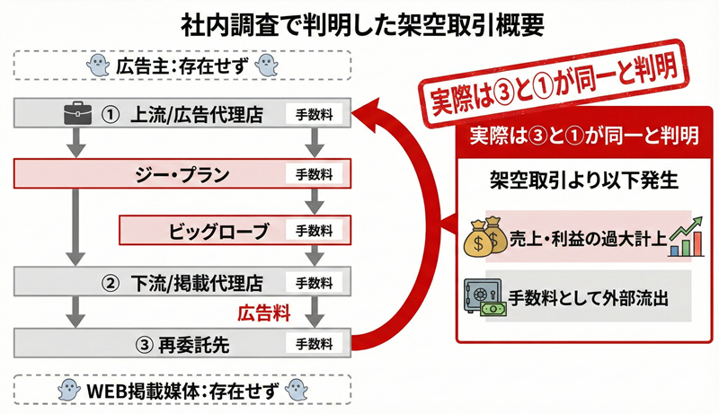 KDDIないで発覚した架空取引のわかりやすい図解