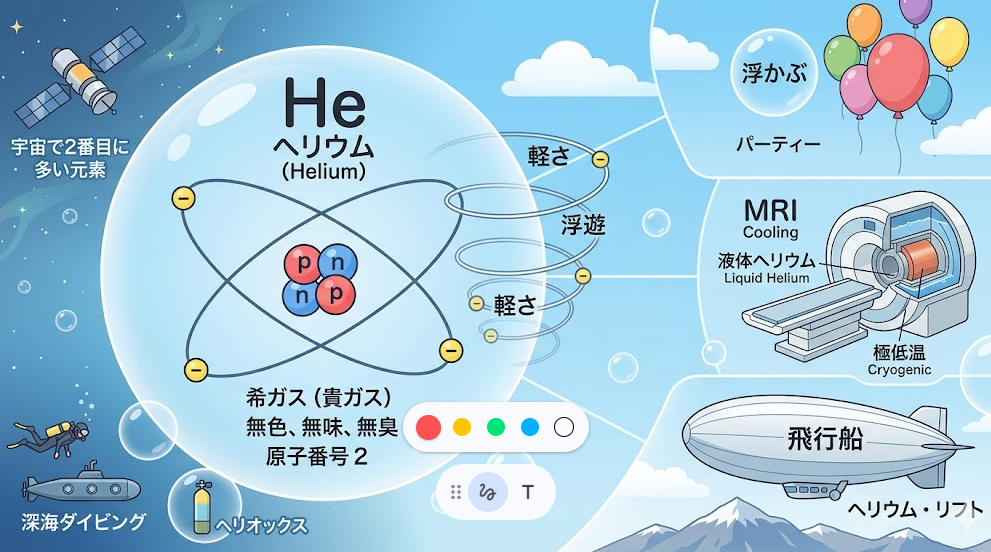 ヘリウムとは　わかりやすく