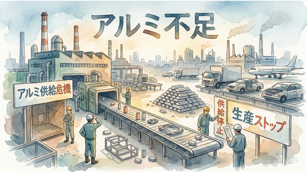 中等危機で訪れるアルミ不足