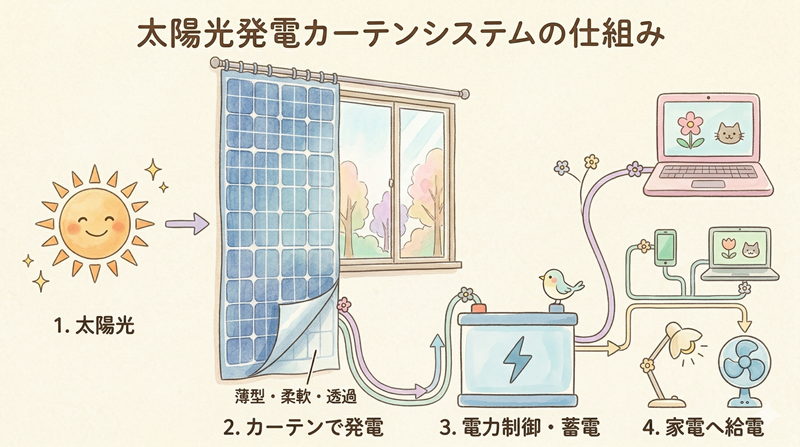 太陽光発電カーテンシステム