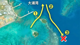 不屈と平和丸の航行ルート