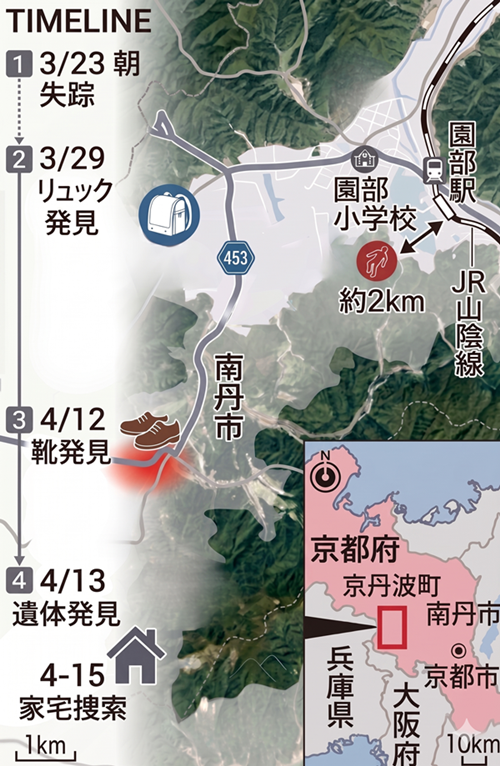 南丹市行方不明事件、失踪から家宅捜索までのタイムライン